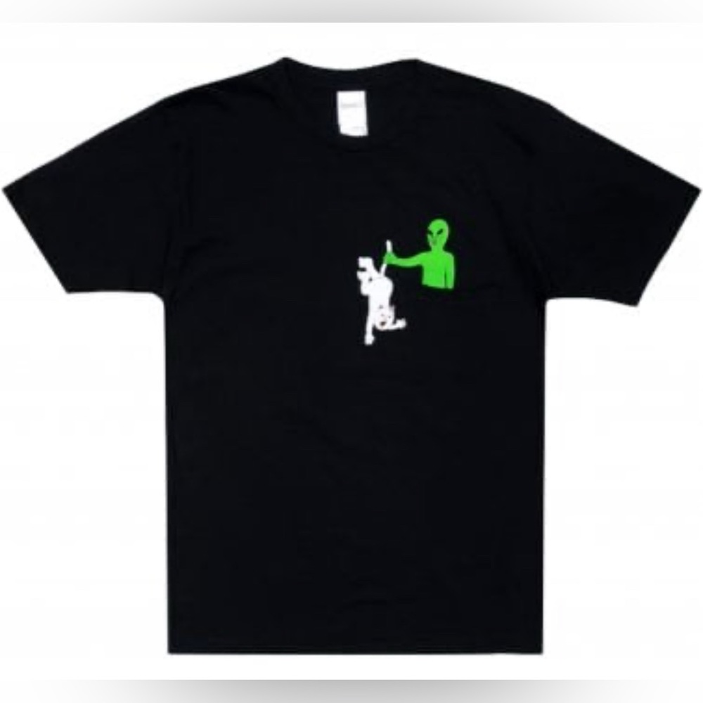 RIPNDIP Alien Lord Nermal Cat T Shirt Skater Skateboarding Pocket Tee Black L